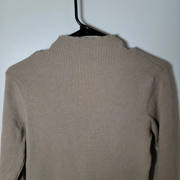 Pink Lily Taupe Sweater Maxi Dress with Side Slit | Sweater Dress | Size XL - Picture 7 of 7